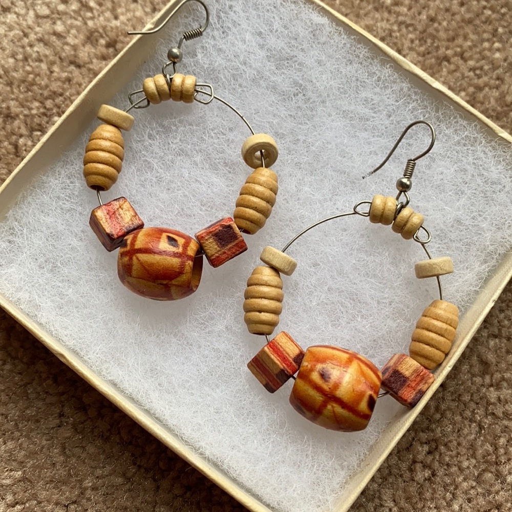 Tribal Dangle Earrings - image 1